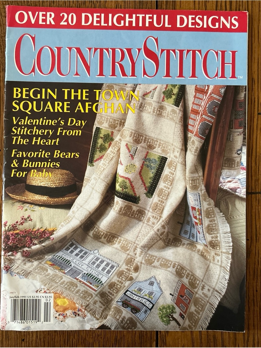 Country Stitch Magazine Vintage Jan/Feb 1991 Cross Stitch Patterns